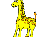 Disegno Giraffa pitturato su FRANCESCO