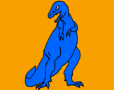 Disegno Tyrannosaurus Rex pitturato su Giuseppe L.M.