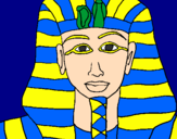 Disegno Tutankamon pitturato su gianmarco