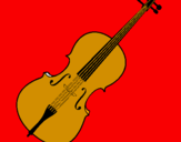 Disegno Violino pitturato su helena