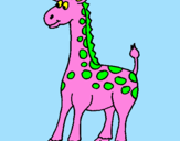 Disegno Giraffa pitturato su Francy6