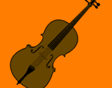 Disegno Violino pitturato su francesca