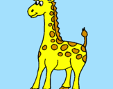 Disegno Giraffa pitturato su simone