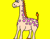 Disegno Giraffa pitturato su Francy2