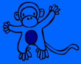 Disegno Scimmietta pitturato su Federica Nicole