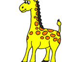 Disegno Giraffa pitturato su Marcello