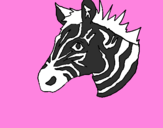 Disegno Zebra II pitturato su ALESSIA