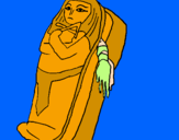 Disegno Mummia pitturato su cami