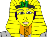Disegno Tutankamon pitturato su Uriel
