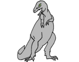 Disegno Tyrannosaurus Rex pitturato su alessandro