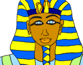 Disegno Tutankamon pitturato su Kevin