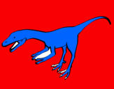 Disegno Velociraptor II pitturato su Raffaele Ali