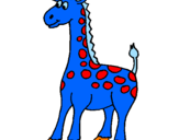 Disegno Giraffa pitturato su beatrice