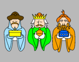 Disegno I Re Magi 4 pitturato su mattia