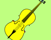 Disegno Violino pitturato su sofia .r.
