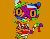 Disegno Mummia gatto scaraboechio pitturato su alessandro  lanzarini