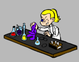 Disegno Tecnico di laboratorio  pitturato su giulia