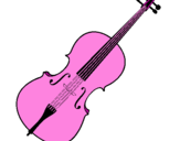 Disegno Violino pitturato su Marta =)