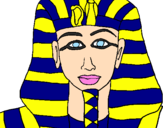 Disegno Tutankamon pitturato su ladygaga