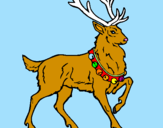 Disegno Cervo pitturato su renna