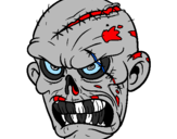 Disegno Zombie pitturato su davide delvecchio