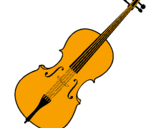 Disegno Violino pitturato su alessio