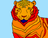 Disegno Tigre pitturato su eleonora