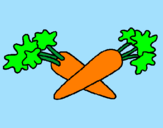 Disegno carote  pitturato su alessia