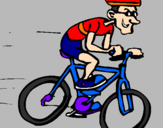 Disegno Ciclismo pitturato su rossana