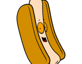 Disegno Hot dog pitturato su anna