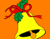 Disegno Campana di Natale pitturato su campana
