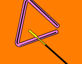 Disegno Triangolo pitturato su nicole gio