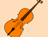Disegno Violino pitturato su STEFANIA 