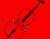 Disegno Violino pitturato su fm