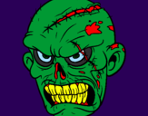 Disegno Zombie pitturato su emma