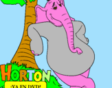 Disegno Horton pitturato su elena