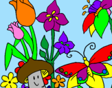 Disegno Fauna e Flora pitturato su irene