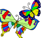 Disegno Farfalle pitturato su ilaria