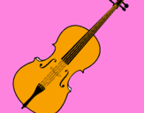 Disegno Violino pitturato su anna