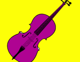 Disegno Violino pitturato su titty