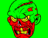 Disegno Zombie pitturato su matteo noventa