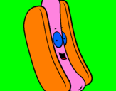 Disegno Hot dog pitturato su riccardo
