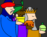 Disegno I Re Magi 3 pitturato su paolo