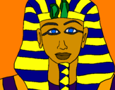 Disegno Tutankamon pitturato su 4EVER