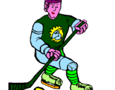 Disegno Giocatore di hockey su ghiaccio pitturato su tennista