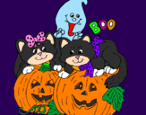 Disegno Halloween pitturato su emma