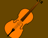 Disegno Violino pitturato su Daniele