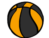 Disegno Pallone da pallacanestro pitturato su edoardo