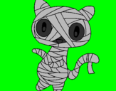 Disegno Mummia gatto scaraboechio pitturato su roberto   di    pasquale