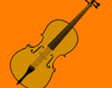 Disegno Violino pitturato su geltrude